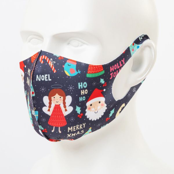 

7 color fashion halloween party face mask for children christmas cartoon mask 3d printing ice silk anti-dust breathable washable mask
