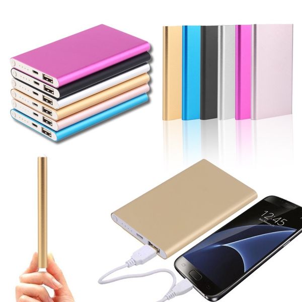 

ultra slim portable power bank batteries powerbank for note 10 plus external battery charger backup 18650 power bank with package