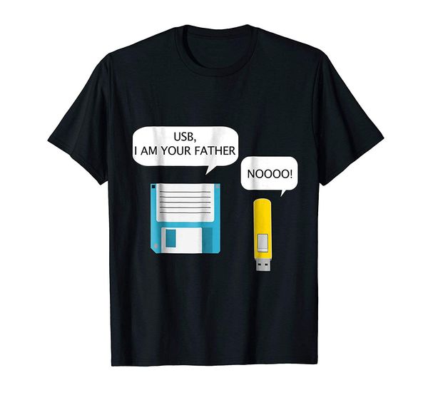 

2019 мужская мода майка usb я ваш отец смешные geek компьютера тенниска