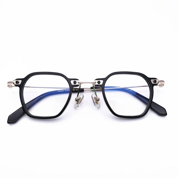

fashion sunglasses frames belight optical women men acetate with metal fancy irregular shape star rivet design spectacle frame precription l, Black