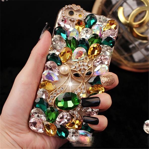 

phone cases for coque iphone 11 case iphone 11 pro max case big bling stones fox crystal diamonds rhinestone 3d designer phone cases