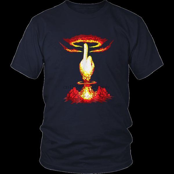 

nuclear explosion f-bomb middle finger t-shirt