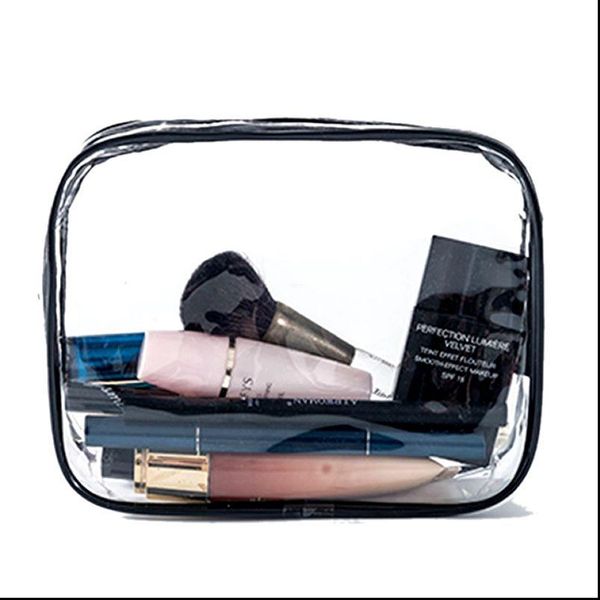 

transparent pvc cosmetic bag women men travel makeup purse bag zipper make up organizer storage pouch toiletry beauty wash case