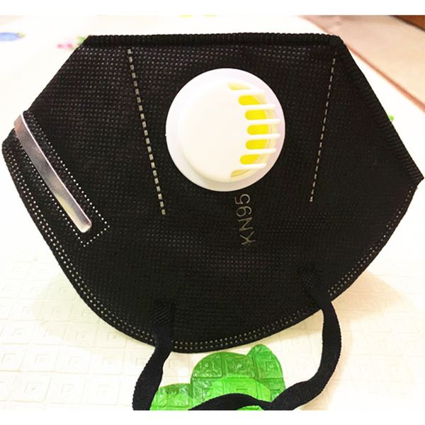 

black face masks supply retail packaging 95% filter 6 layer designer face mask activated carbon Breathing masks Respirator Valve Mascherine
