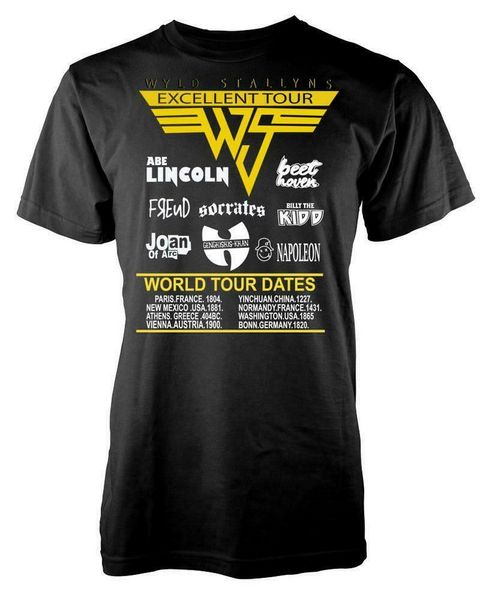 

wyld stallyns world tour bill ted tee t shirt new funny t-shirt