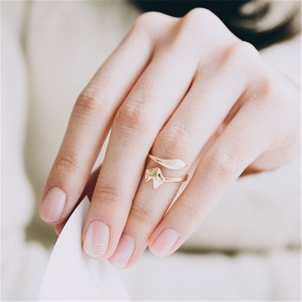 

american popular style, lovely personality fox adjustable ring to send friends gifts environmental protection alloy, Silver