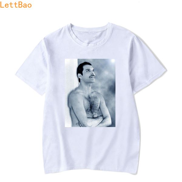 

freddie mercury t-shirt white cotton hip hop novelty funny t shirts brand clothes summer 90s vogue rock t shirt homme