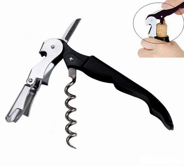 

metal multi-function double-hinged corkscrews waiters bottle wine cap opener