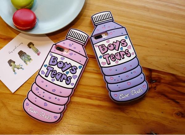 

soft gel silicone case for iphone 6 6s 7 7 plus 5 5s se 3d cartoon water bottle phone cover for iphone 5 6 6s 7 cute case