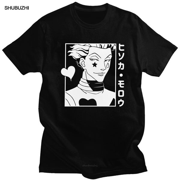 

novelty hunter x hunter t shirt men short sleeve 100% cotton tee casual japanese anime manga shirt hisoka morow t-shirt clothing