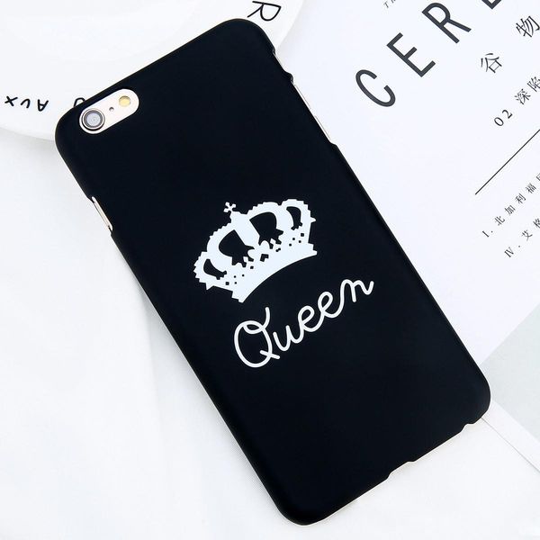 

couple king queen crown phone case for iphone 6 6s plus slim matte hard pc cover cases for iphone x 6s 7 8 plus 5 5s se