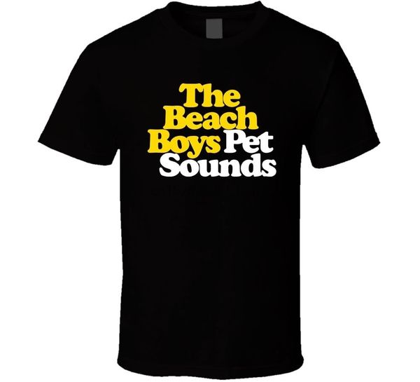 

the beach boys pet sounds logo shirt black white tshirt mens new funny tee shirt