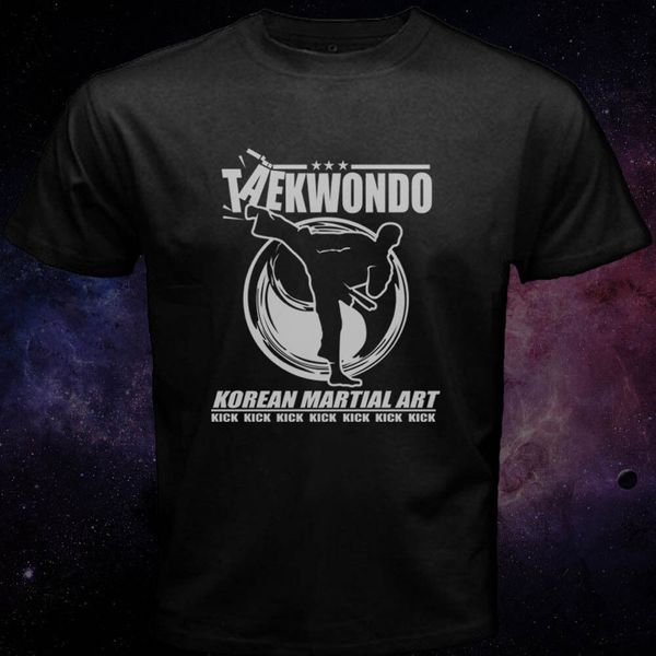

taekwondo tae kwon-do korean martial arts kick black mma fighting men's t-shirt summer style fashion casual novelty t shirts