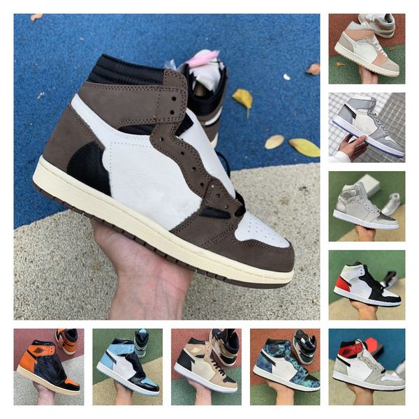 

2020 jumpman 1 union black toe 1s travis scotts mens basketball shoes designer satin snake mid smoke grey white unc chicago fearless sneaker