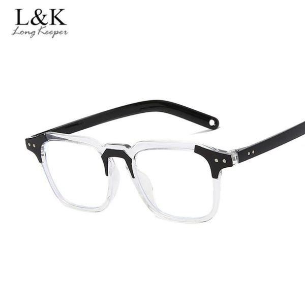 

longkeeper anti blue light glasses frame for men women square computer gaming clear lens eyeglasses eyewear spectacle, White;black