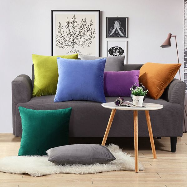 

new cushion cover sofa decorative pillows cover velvet pillow case for living room car decoration home decor