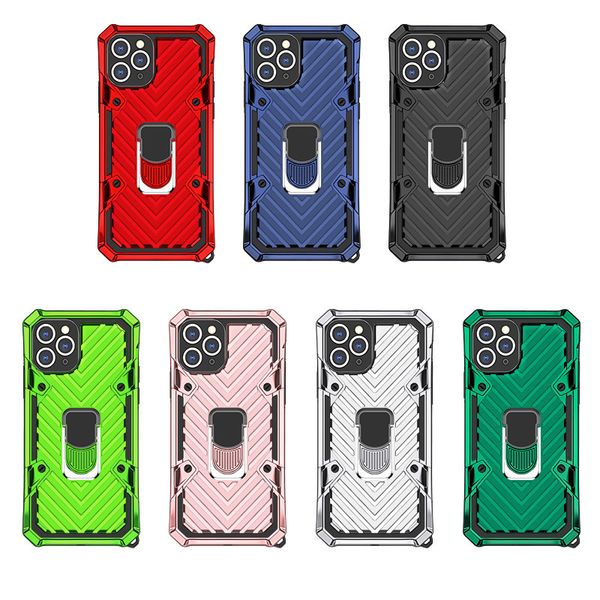 

phone shell for iphone 12 11/11pro/11pro max se xsmax xr xs/x 7p/8p anti-shock phone case fashion back cover with ring stand holder