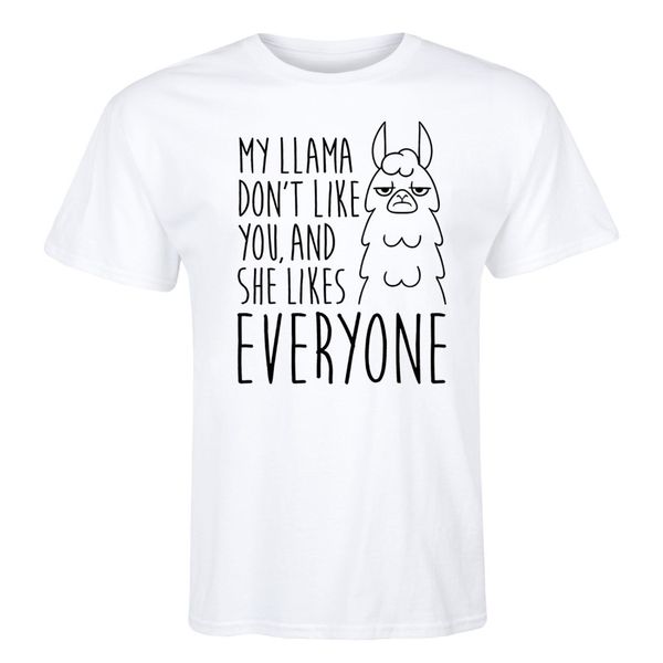 

2019 мужская мода с короткими рукавами camisetas my llama dont like you - мужская с коротким рукавом ти ти