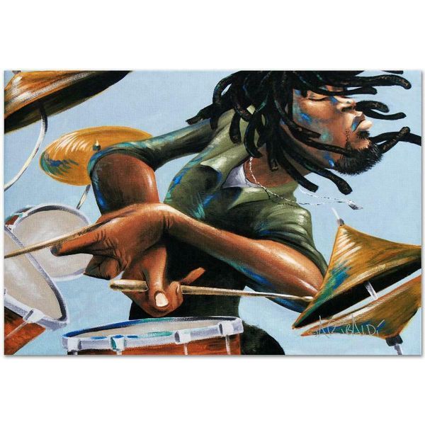 

david garibaldi "dreads and drums (1)" home decor handpainted &hd print oil painting on canvas wall art canvas pictures 200924