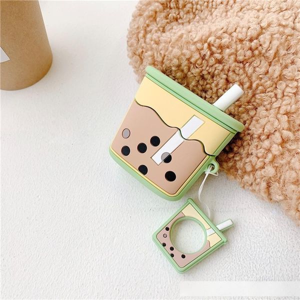 

for airpods pro case pearl milk bubble tea protective silicone case for apple airpods pro charging box cover