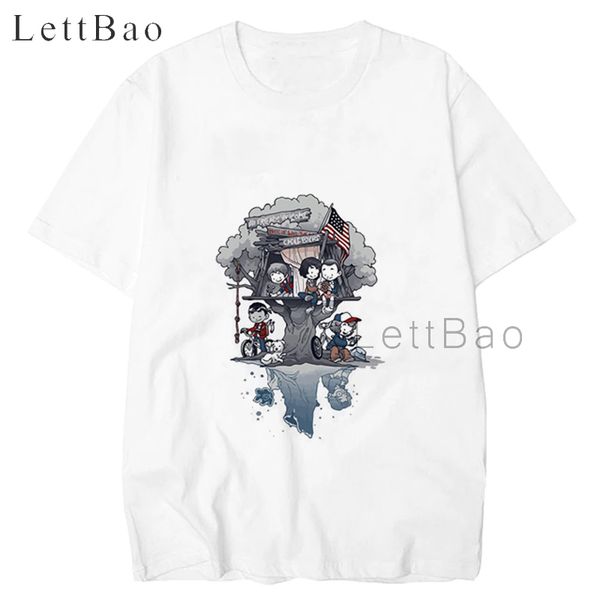 

stranger clubhouse stranger things men tshirt harajuku oversize men's clothing movie funny t shirts streetwear white t-shirt