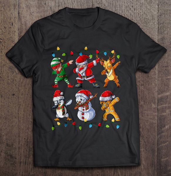 

men funny t shirt fashion tshirt dabbing elf santa reindeer penguin snowman gingerbread man christmas sweater women t-shirt