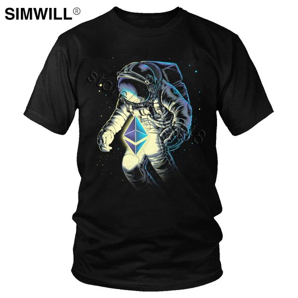 

trendy new tees men cotton fantasy space astronautics tshirt short sleeves hip hop cosmic t shirt cosmonaut print t-shirt gift