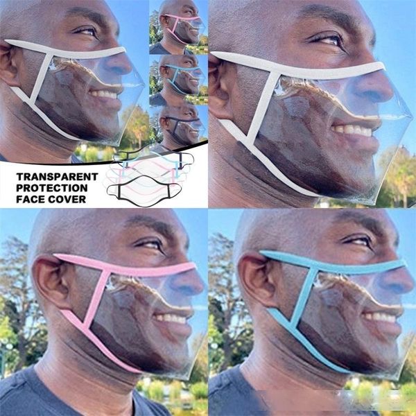 

3d full transparency lip language mascarilla clear dust face masks washable plastic reusable respirator fashion kids 4 5qx c2