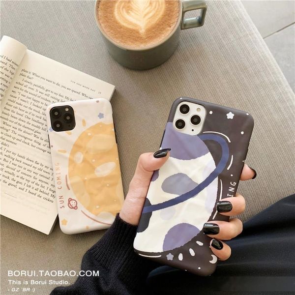 

cool planet suitable for apple 11pro x phone case iphone8plus silicone xsmax couples xr drop-resistant 7p