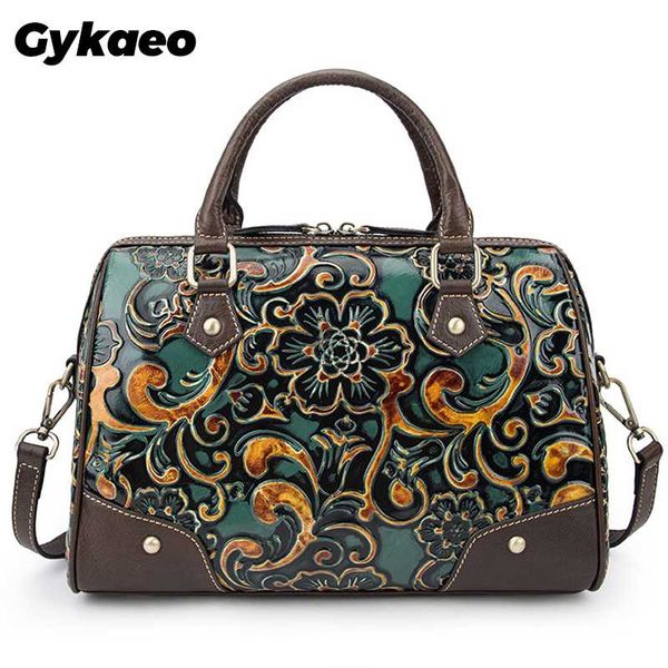 

retro genuine leather women handbags 2020 new handmade embossing cowhide luxury female shoulder & crossbody bags designer bags