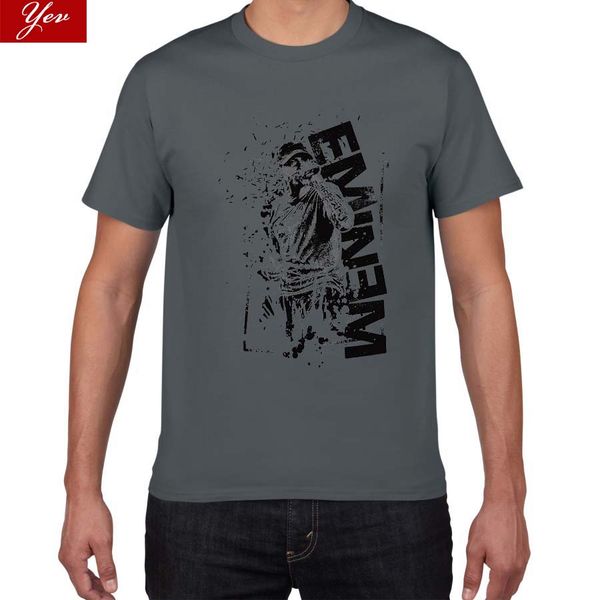 

2019 new rock wear cotton eminem t shirt men bad meets evil rap rock t-shirt men street wear pok tee camisetas masculina