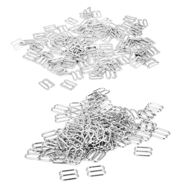 

200pcs mixed lingerie bra adjustable buckles undergarment sewing fasteners, Black