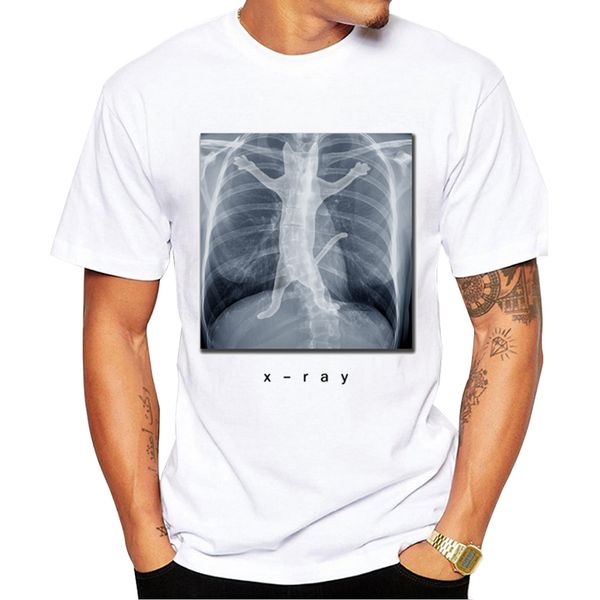 

teehub 2019 fashion cat in my body men t-shirt x-ray cat printed tshirts casual short sleeve summer tees
