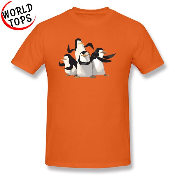 

orange new t-shirts for student madagascar penguins hip hop dance funny design brand new happy tshirt birthday gift