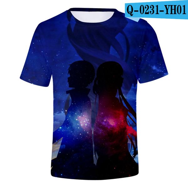 

new anime sword art online yuki asuna cartoon cosplay costume men&women 3d print shirts aesthetic aesthetic aesthetic men clothing