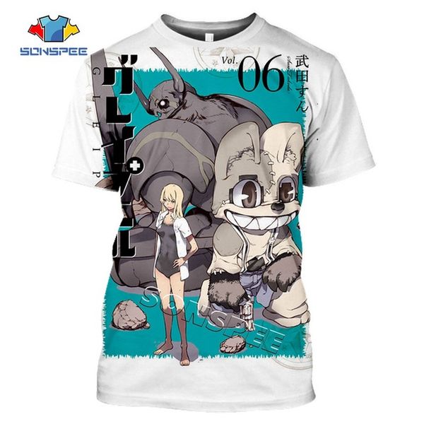 

hunting anime ragdoll gleipnir comic men summer 3d print shirts horror graphic kawaii men clothing
