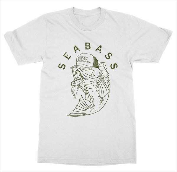 

мужчина самая лучшая продавая тенниска seabass t-shirt fisher line cast hook spinner bait поймайте воды лодка рыбак лето tee shirt