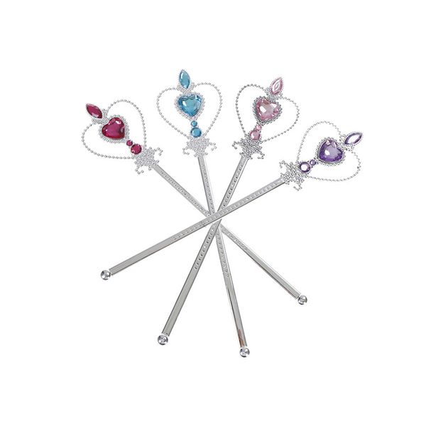 

party hats 1 set crystal girls tiara crown princess + magic wand hair accessories