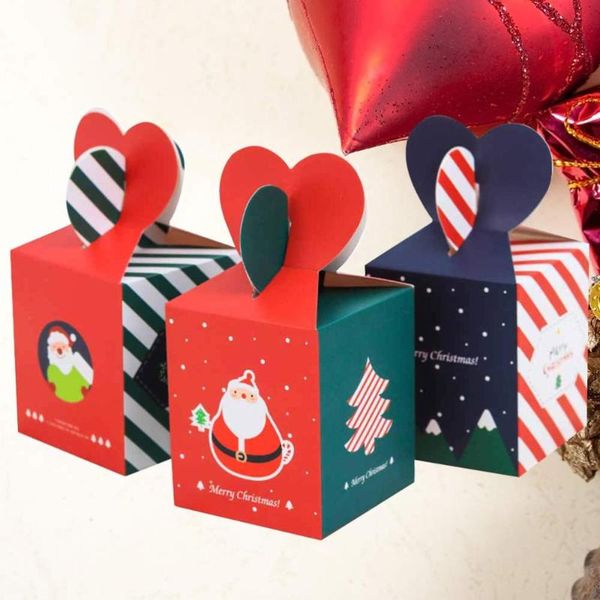 

3pcs christmas gift boxes cookies goodies apple holders for festival party holiday