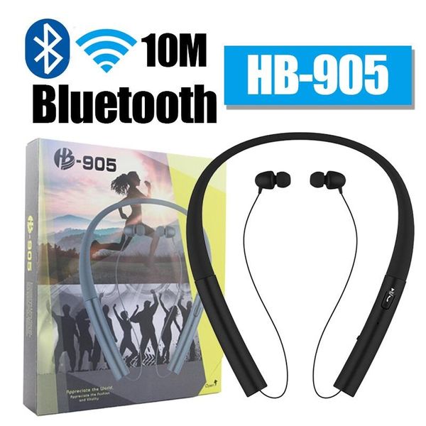 

2017 hb-905 hb905 wireless bluetooth headphones csr 4.0 hb 905 bluetooth headset stereo retractable earbuds for iphone 7 plus lg samsung