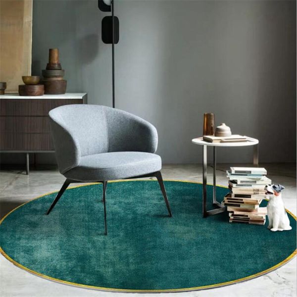 

carpets simple green round area rugs for living room yellow circle printed carpet modern art kids bedroom play tent non-slip floor mat