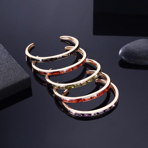

bangle sales women cuff jewelry cubic zirconia charm bracelet kzcz067, Black