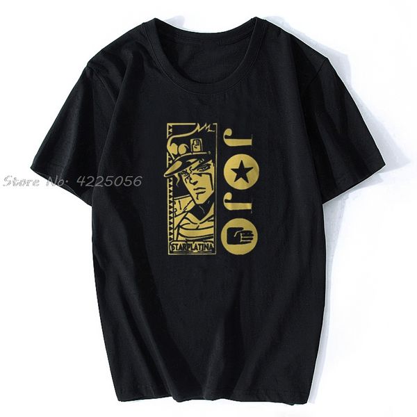 

jojo's bizarre adventure t-shirt jotaro kujo t shirt print fashion men cotton tshirt tees streetwear