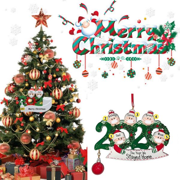 

2020 quarantine christmas birthdays party decoration the year we state at home gift product personalized family ornament pandemic fy4278