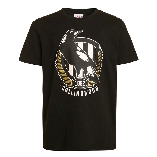 

collingwood magpies afl youth logo t shirt sizes 2-14e bnwtse