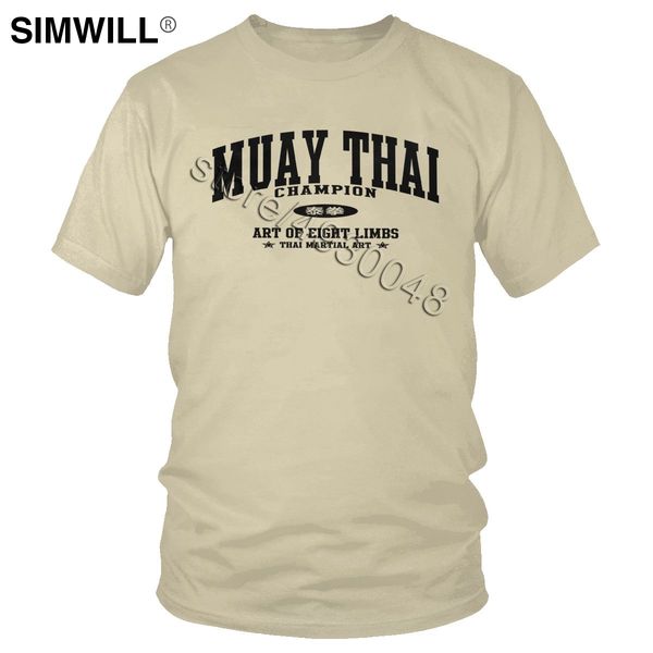 

муай тай искусство восемь конечности tshirt мужчины прохладный короткие рукава хлопок футболка классик martial art тис плюс размер графическ