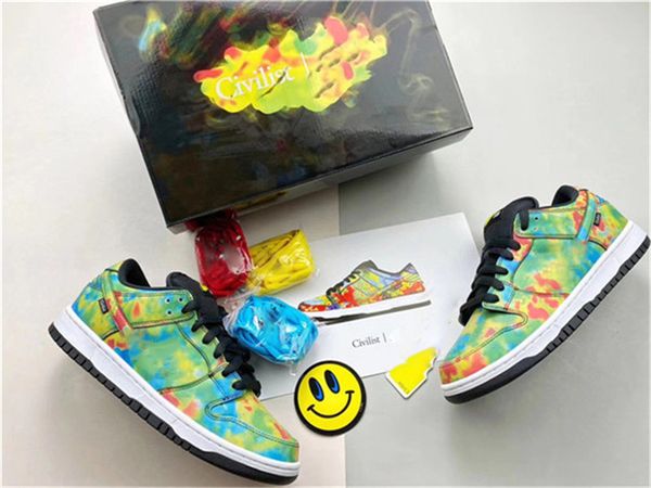 

authentic civilist black low men women outdoor shoes sb thermography smiling face thermal imaging skateboard shoes sneakers us 5-13