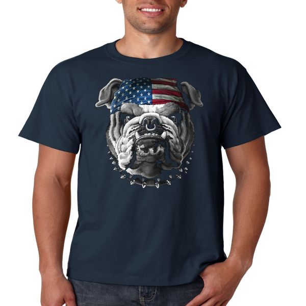 

us patriotic biker t shirt american bulldog s-3xl tees
