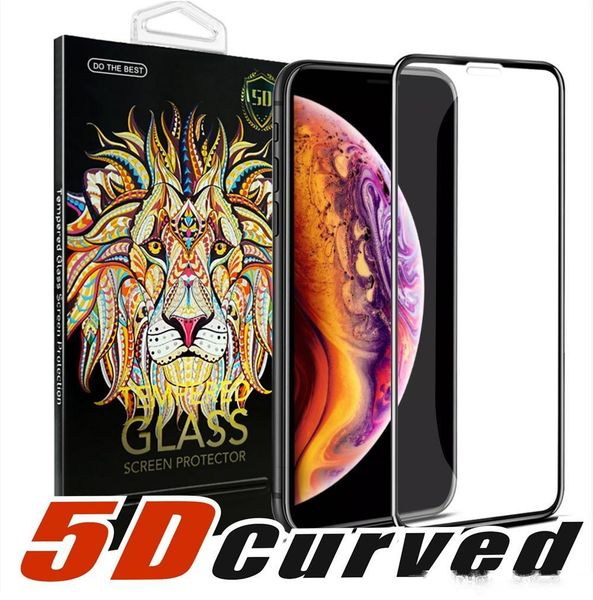 

5d curved full cover tempered glass screen protector for new iphone 11 pro max xr xs max full cover film 3d edge screen protector
