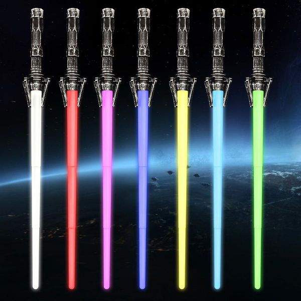 

2in1 luninous lightsaber colorful led sword weapon props cosplay party wars flashing lightstick simulated sound light saber toys